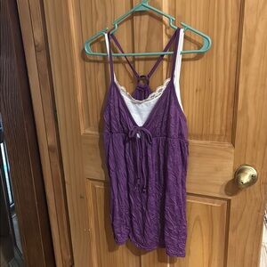 Purple Sleeveless Blouse